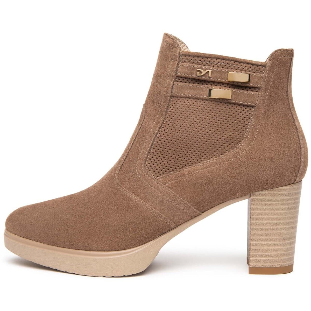 Μπότες με τακούνι NeroGiardini Velour Velour Pu.Lesina L16720 Bei