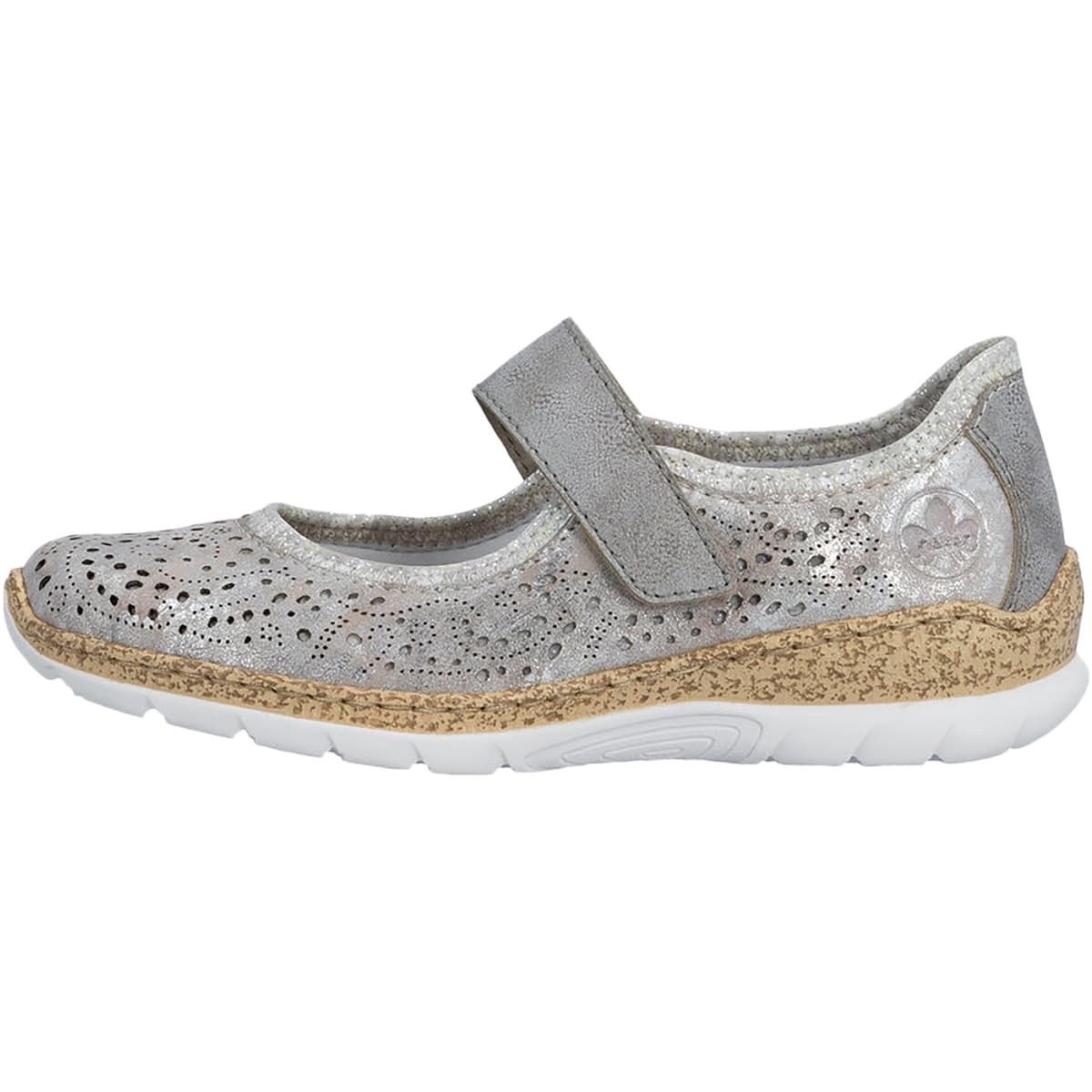 Women's Ballet Flats Rieker Silver