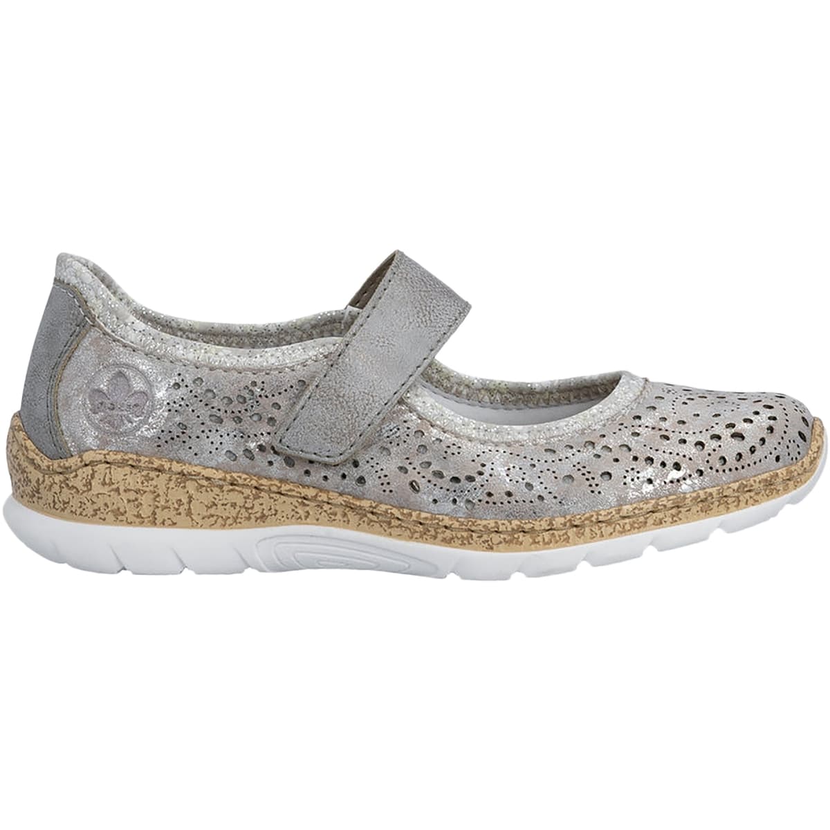 Women's Ballet Flats Rieker Silver