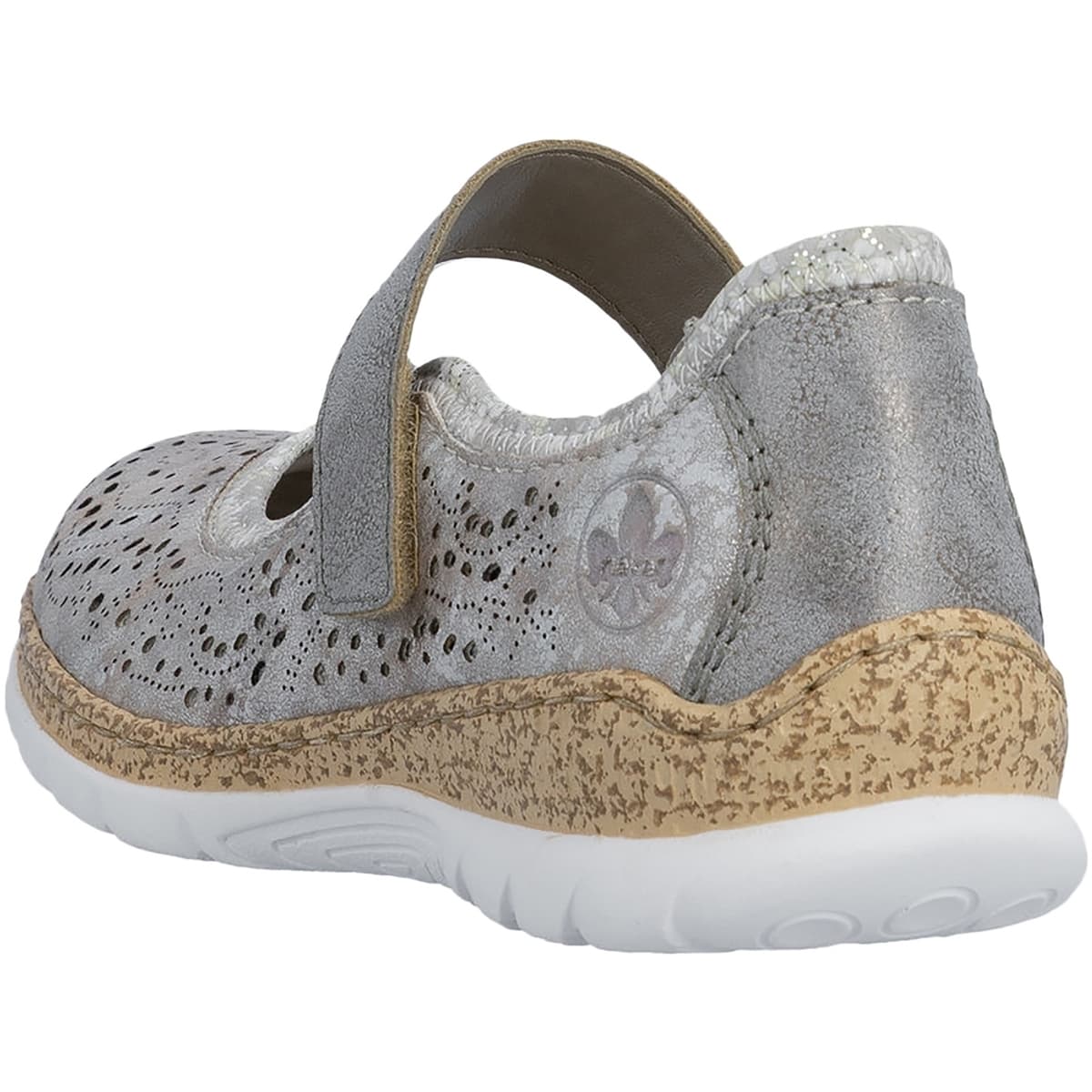 Women's Ballet Flats Rieker Silver