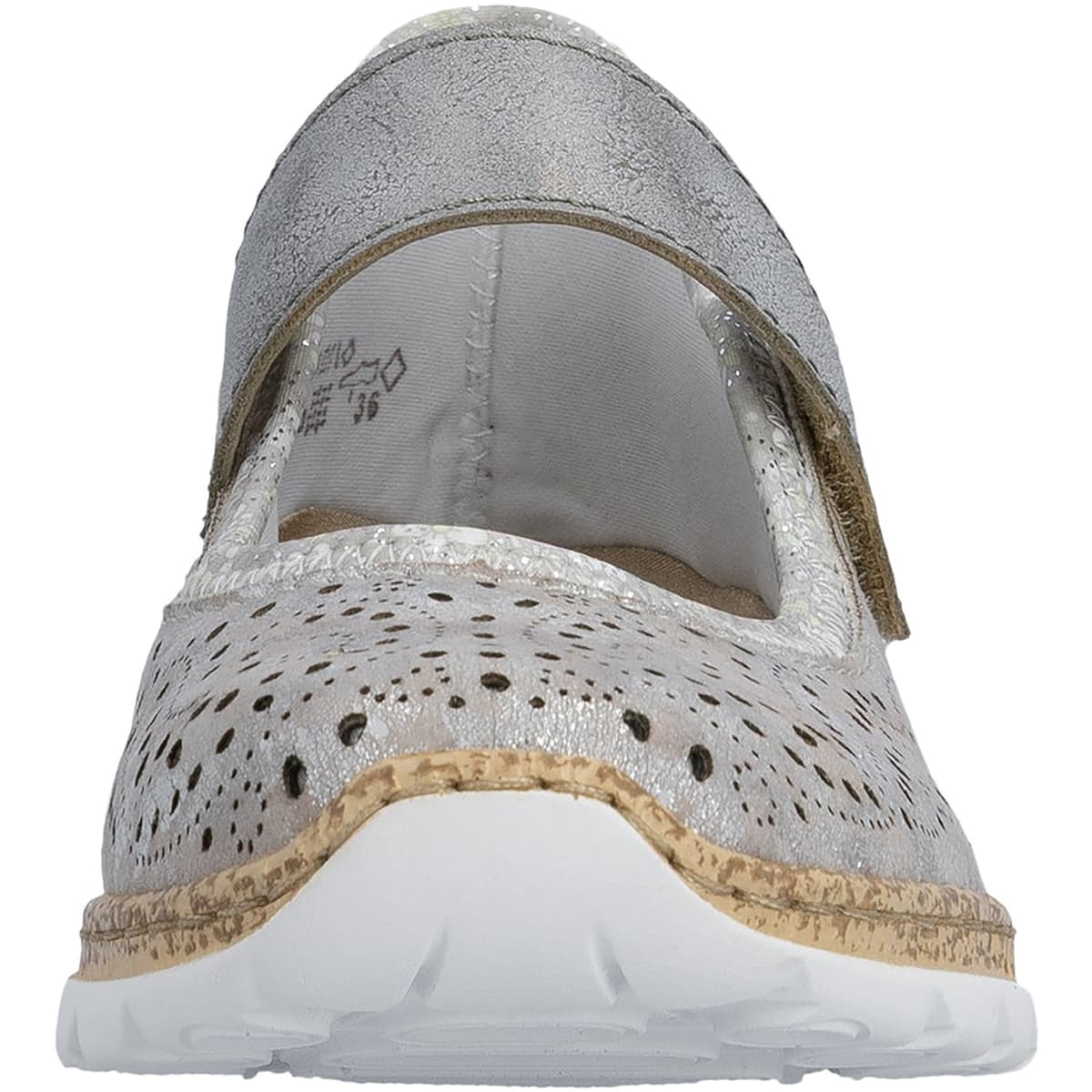 Women's Ballet Flats Rieker Silver