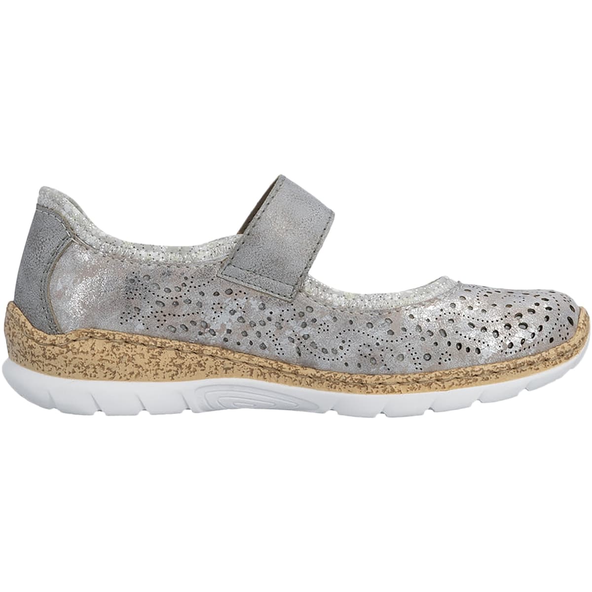 Women's Ballet Flats Rieker Silver