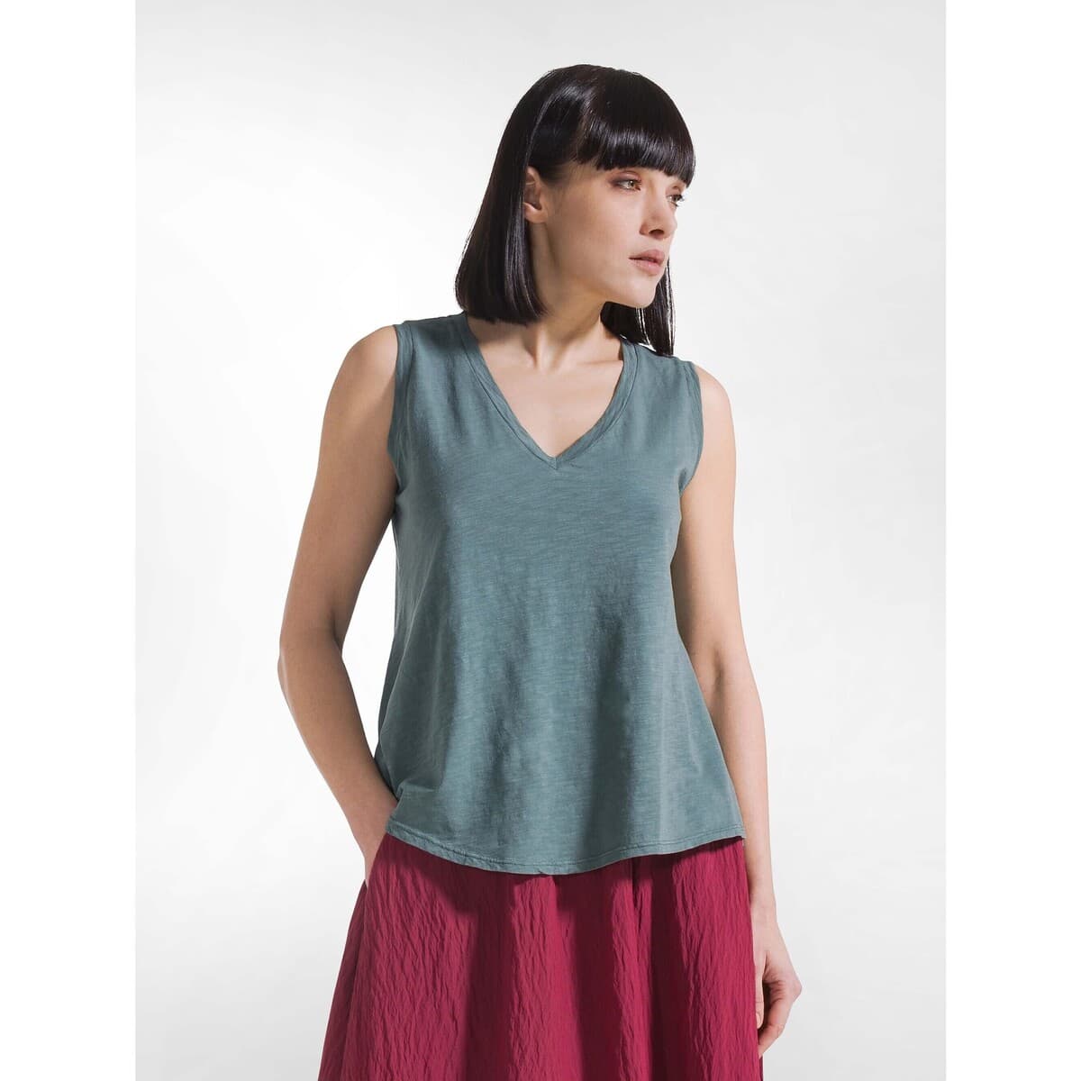 Women's Sleeveless Tops Deha Green