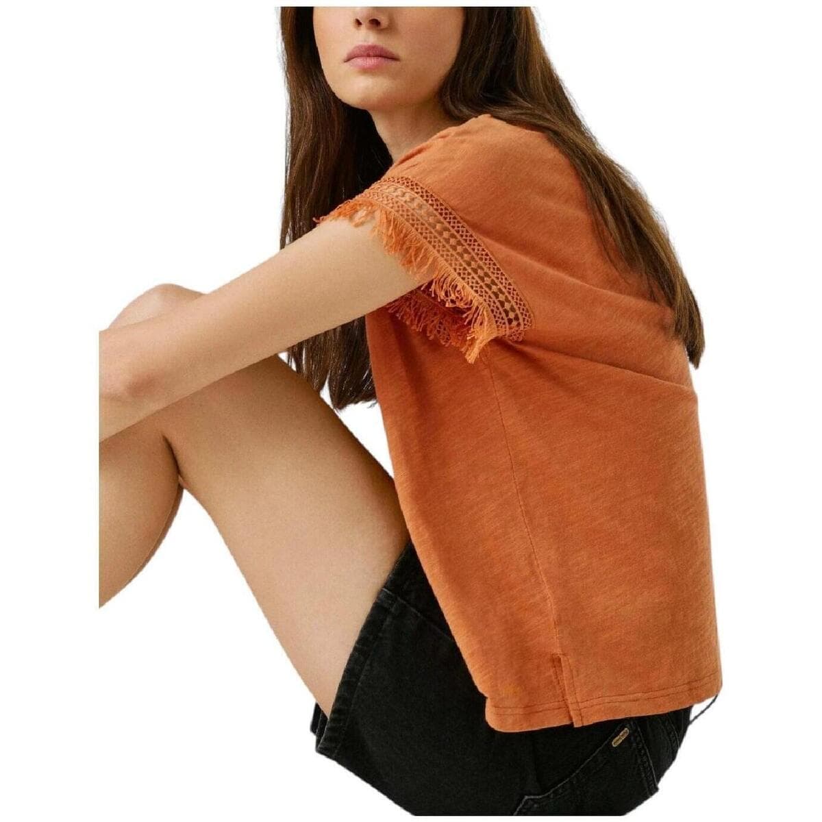 Women's T-Shirts Pepe Jeans Orange