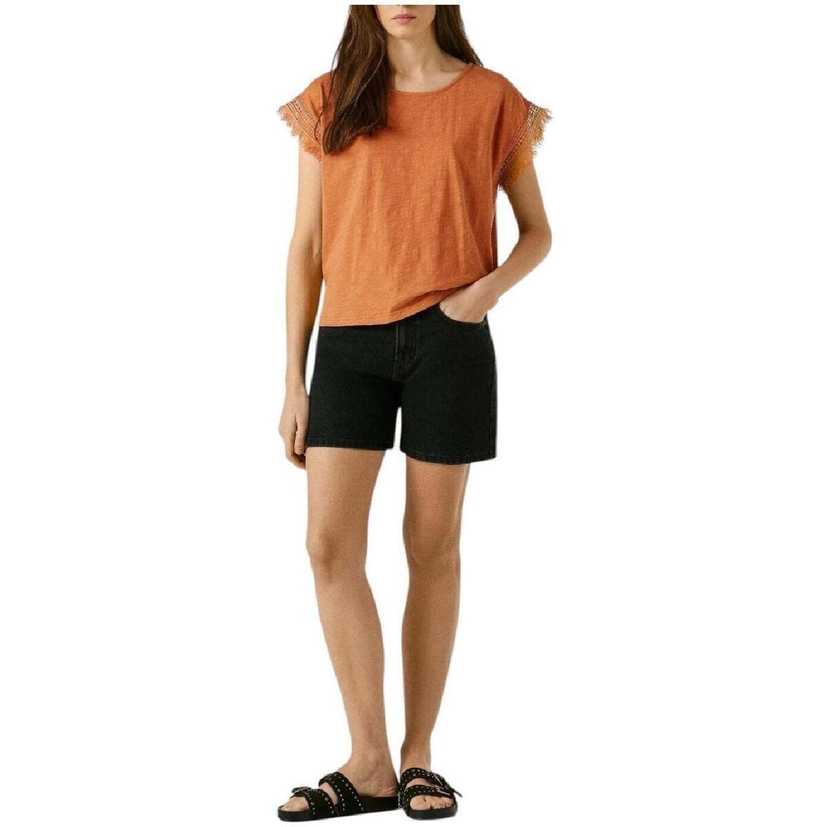 Women's T-Shirts Pepe Jeans Orange