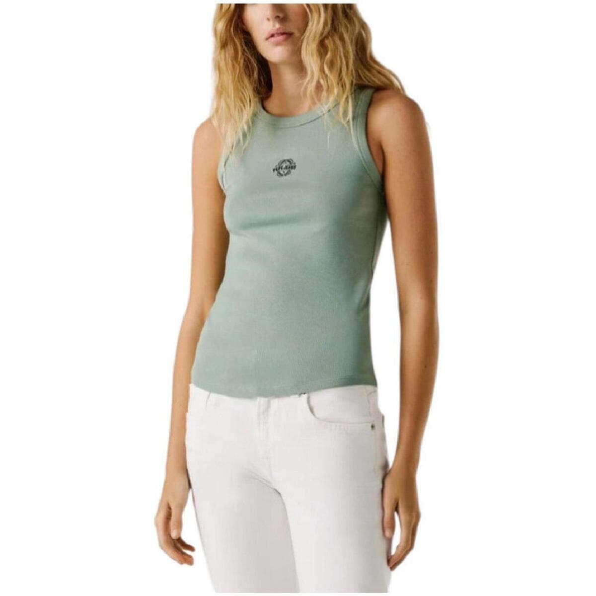 Women's Sleeveless Tops Pepe Jeans Green