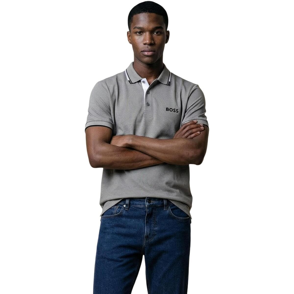 Men's Polo Shirts BOSS Gray