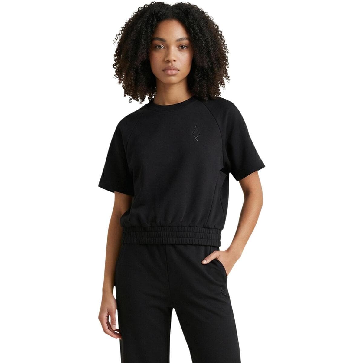 Women's Sports T-Shirts EAX Black