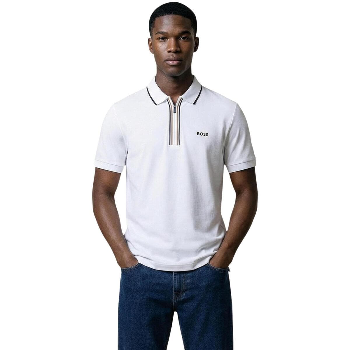 Men's Polo Shirts BOSS White