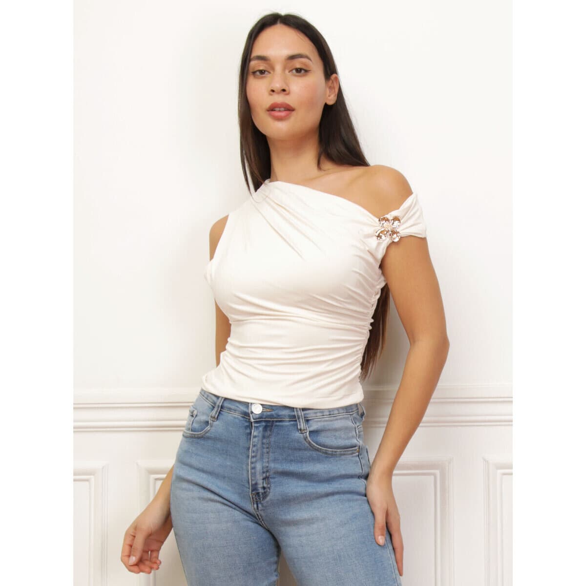 Women's T-Shirts La Modeuse Beige