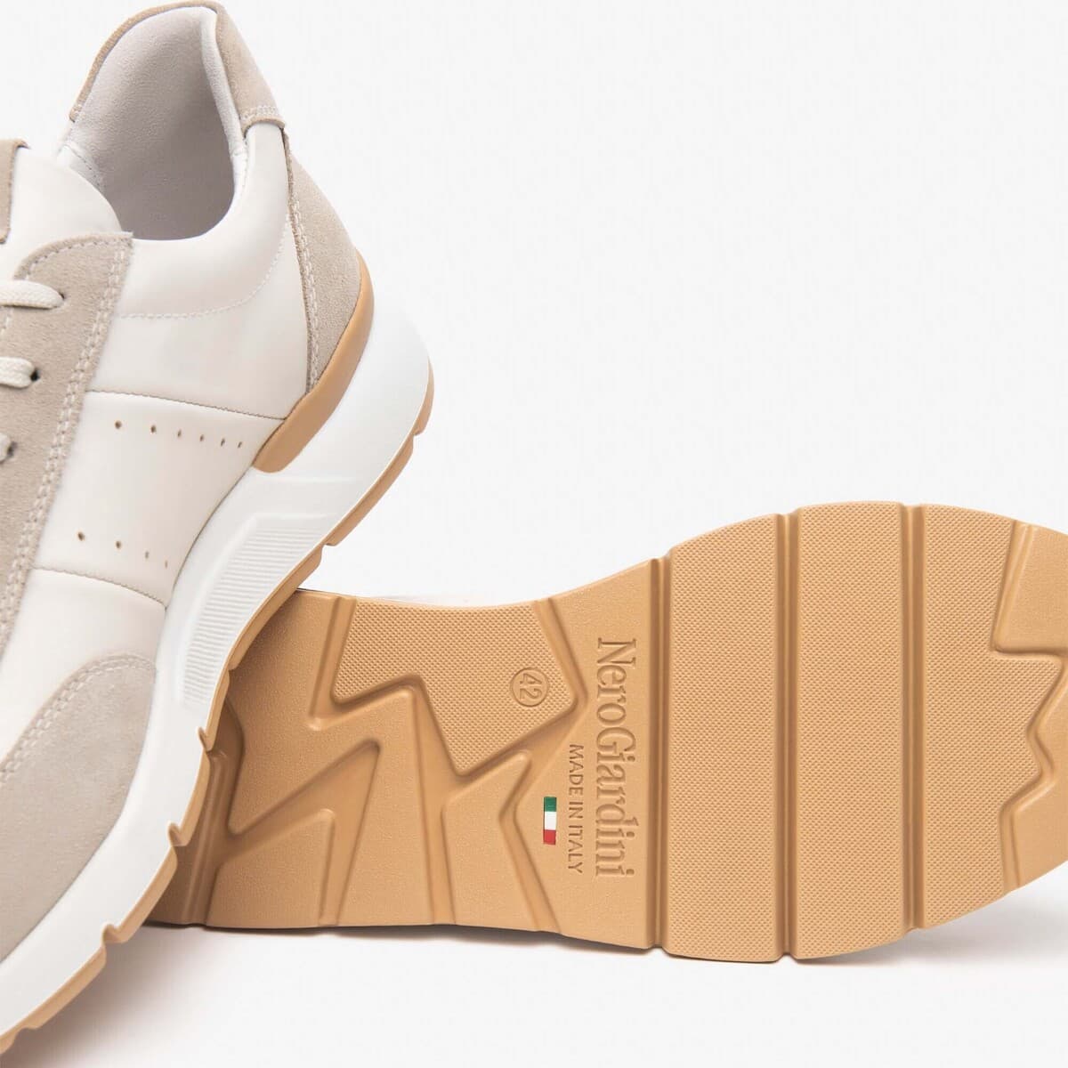 Men's Sneakers NeroGiardini Beige