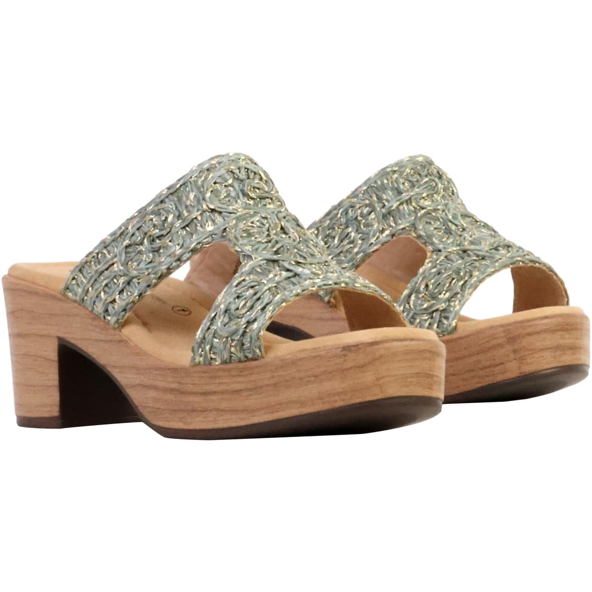 Women's Mules The Divine Factory Green