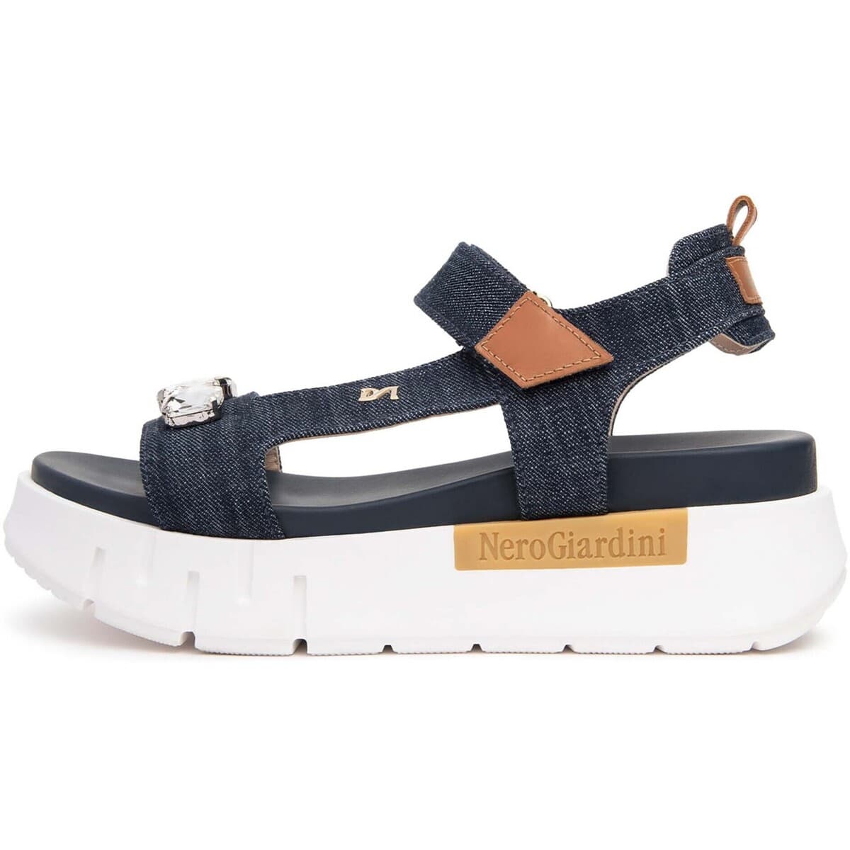 Σανδάλια με πλατφόρμα NeroGiardini T.Tinto 9 Armenia Cognac Tr Venezia 8066 Ligh