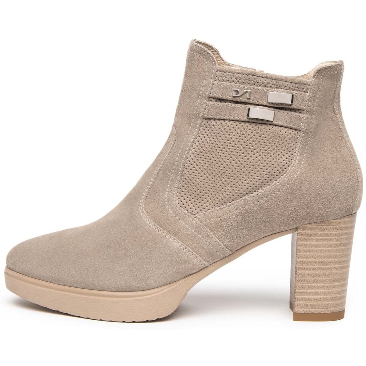 Μπότες με τακούνι NeroGiardini Velour Velour Pu.Lesina L16720 Bei