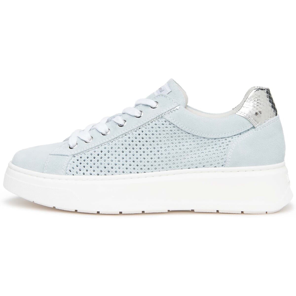 Xαμηλά Sneakers NeroGiardini Velour Velour Blade Platino T.Brill Platino 6074 T