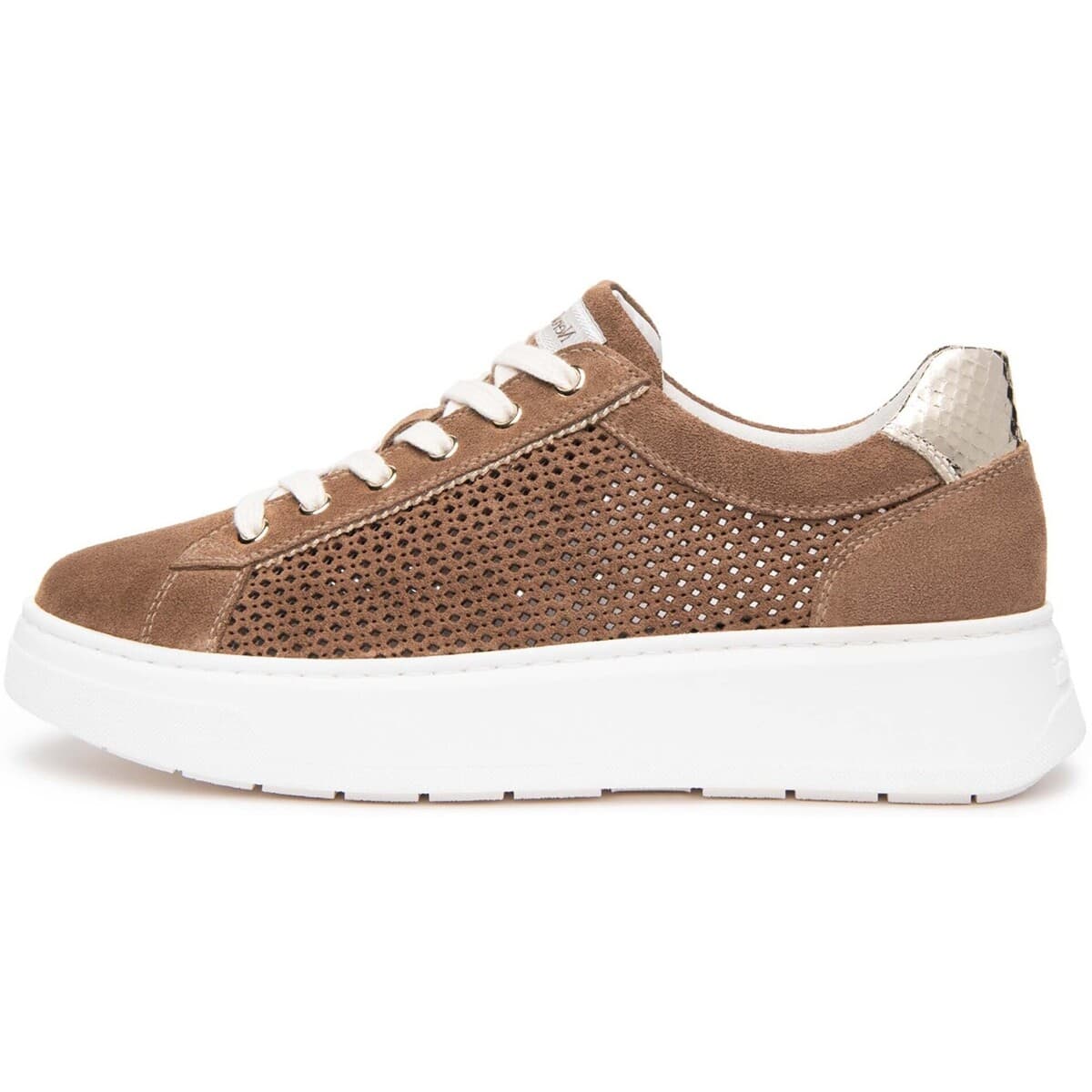 Xαμηλά Sneakers NeroGiardini Velour Velour Blade Platino T.Brill Platino 6074 T