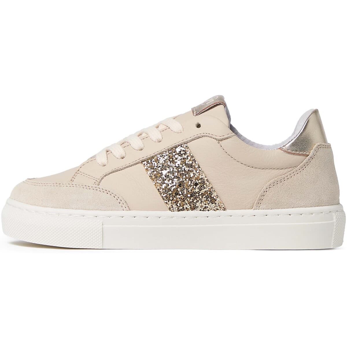Xαμηλά Sneakers NeroGiardini Cr.Vesuvio Frost Scilla Cosmic Latte T.Glitter Top