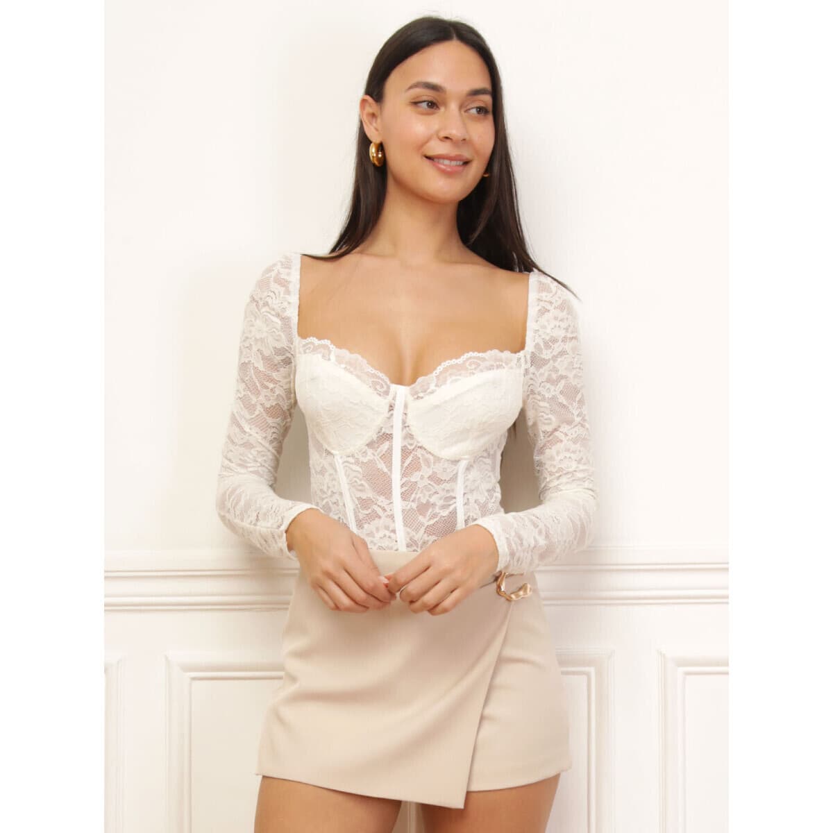 Women's T-Shirts La Modeuse Beige