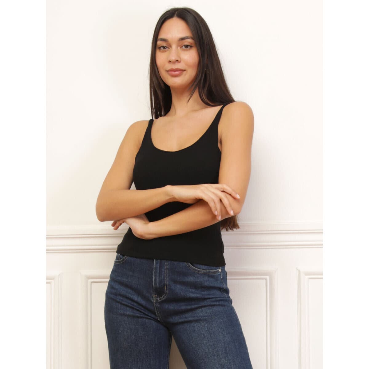 Women's Sleeveless Tops La Modeuse Black