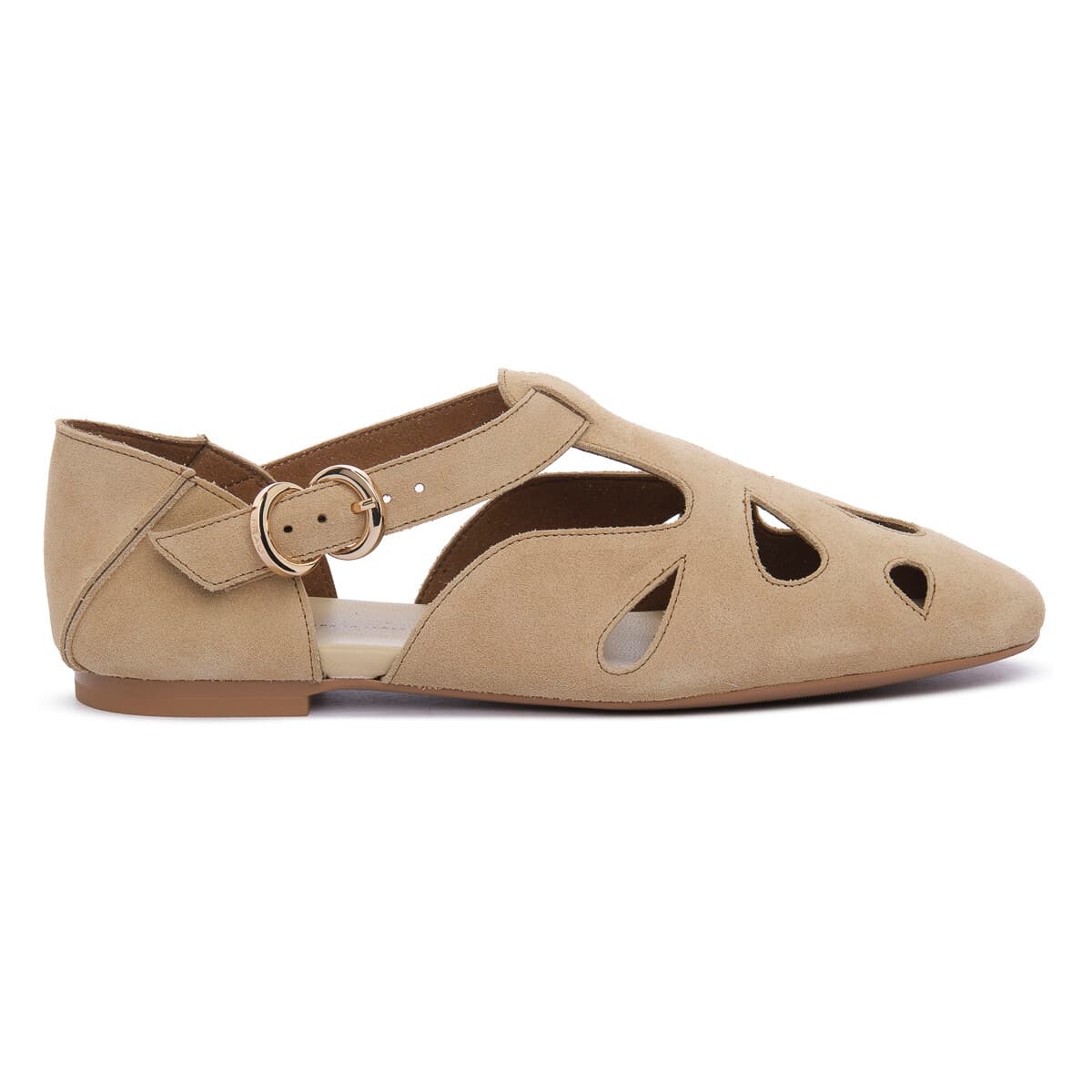 Women's Ballet Flats Frau Beige