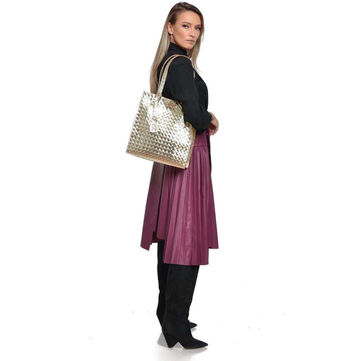 Women's Shoulder Bags Anna Luchini Gold