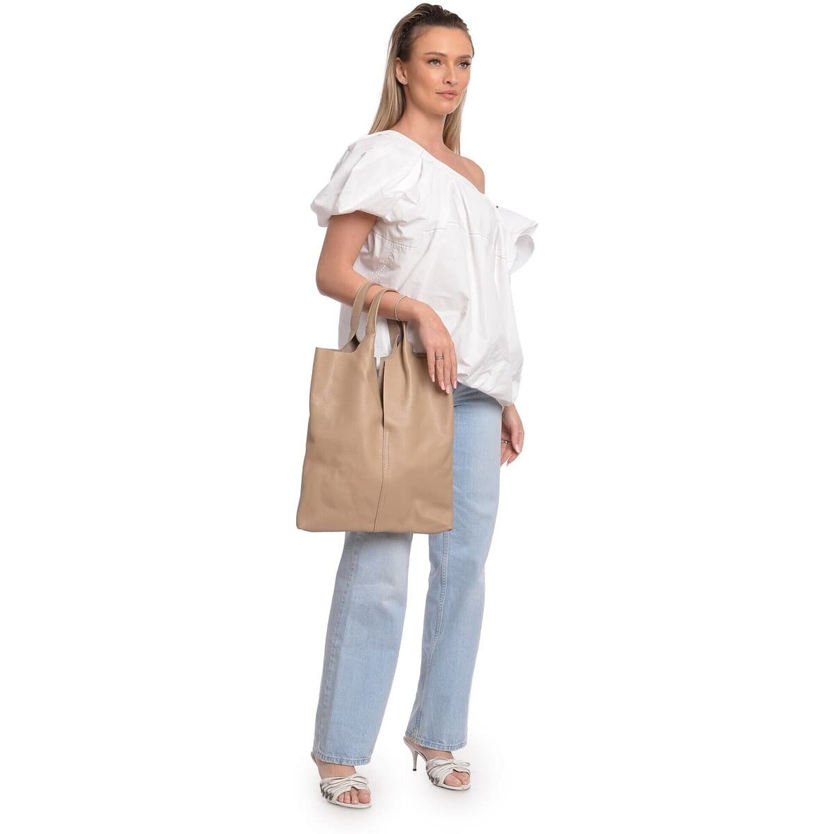 Women's Shoulder Bags Anna Luchini Beige