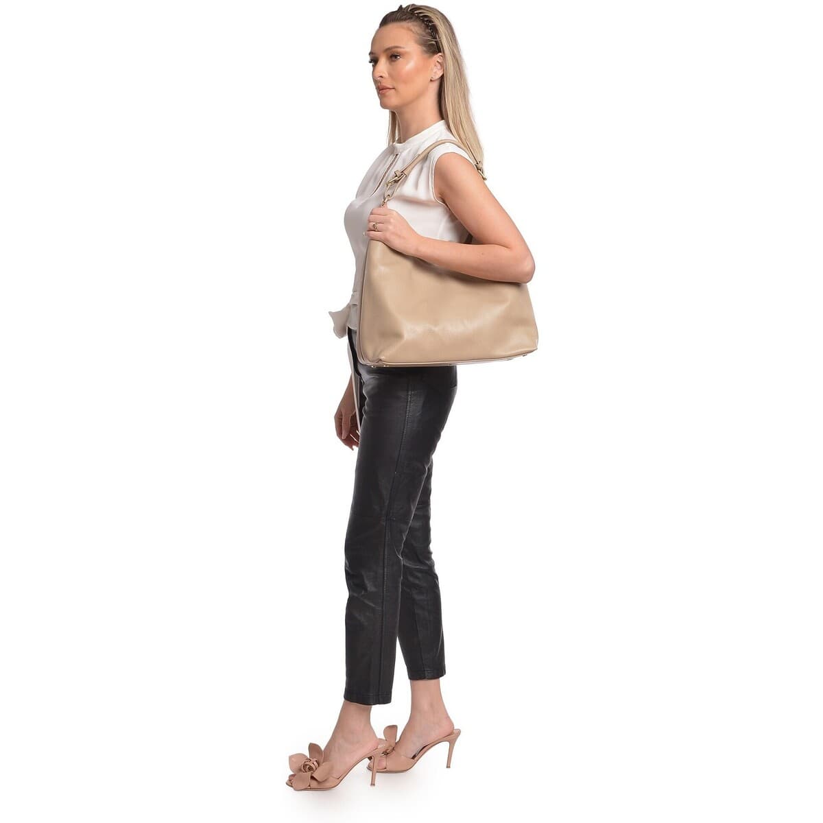Women's Shoulder Bags Anna Luchini Beige