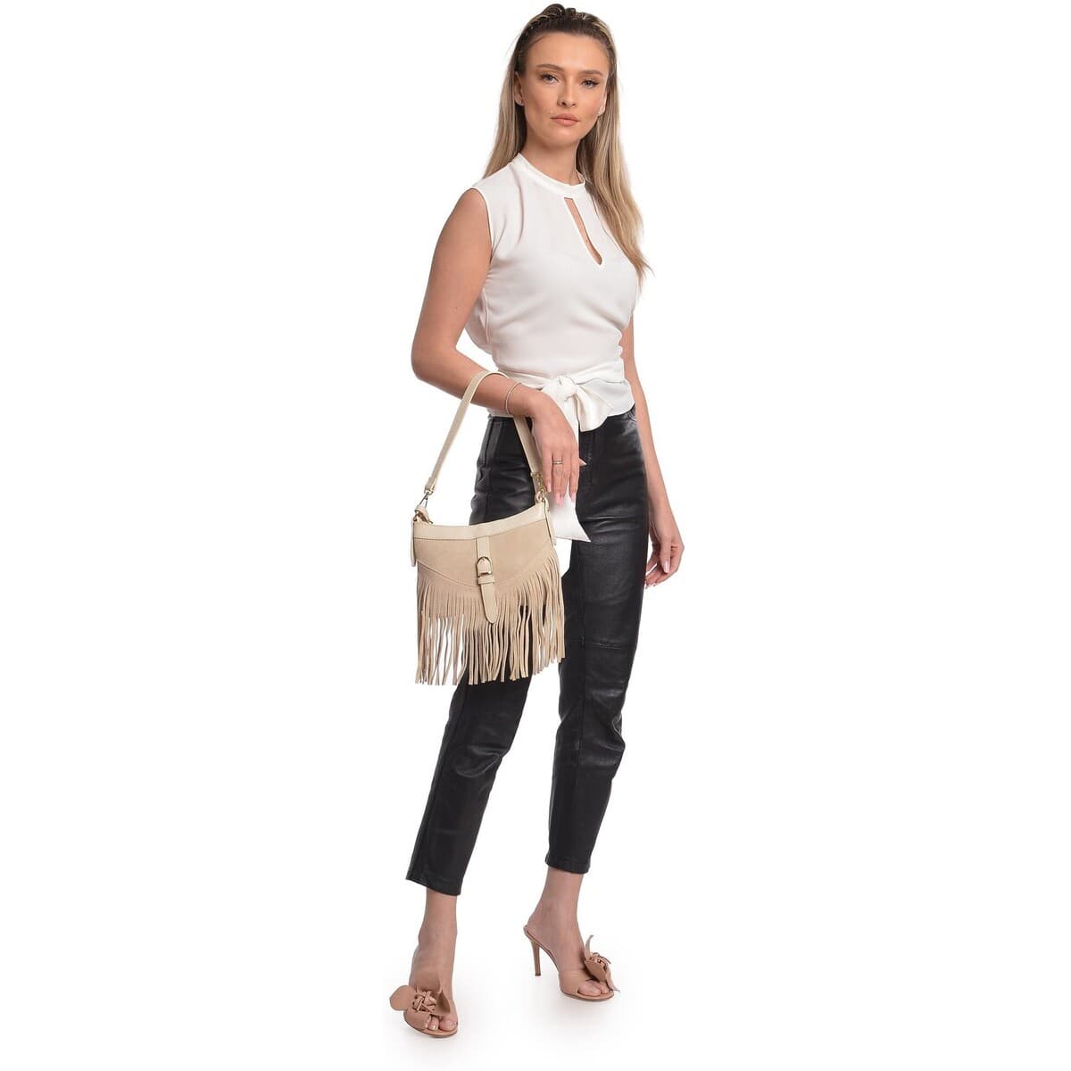 Women's Shoulder Bags Anna Luchini Beige