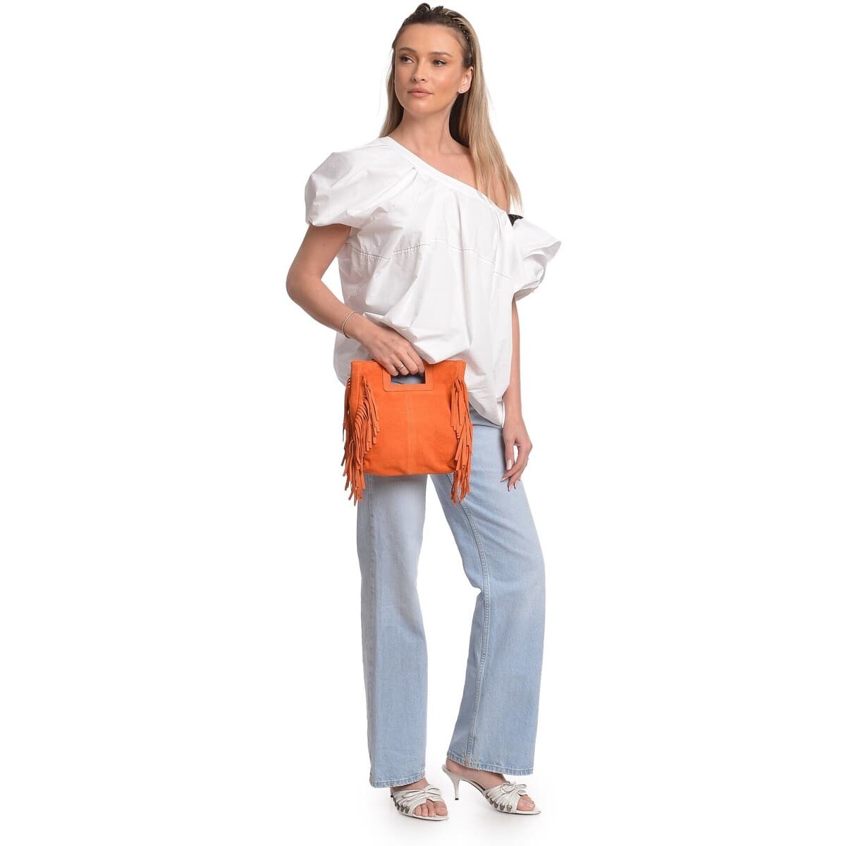 Women's Handbags Anna Luchini Orange