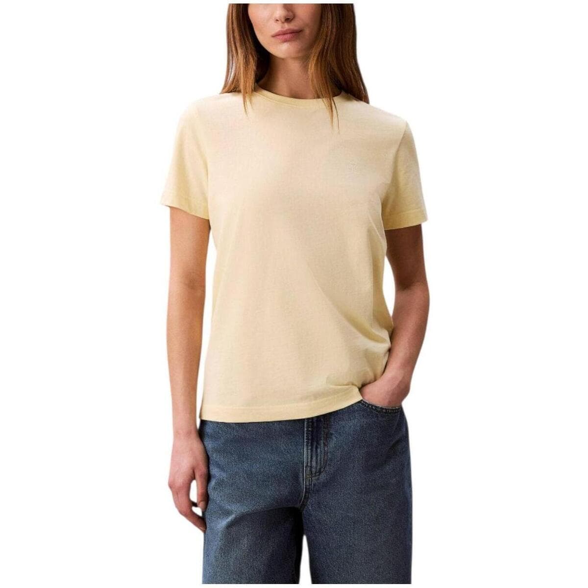 Women's T-Shirts Calvin Klein Yellow