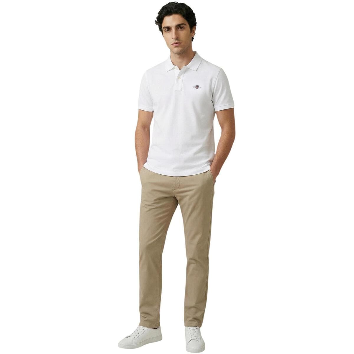Men's Polo Shirts Gant White