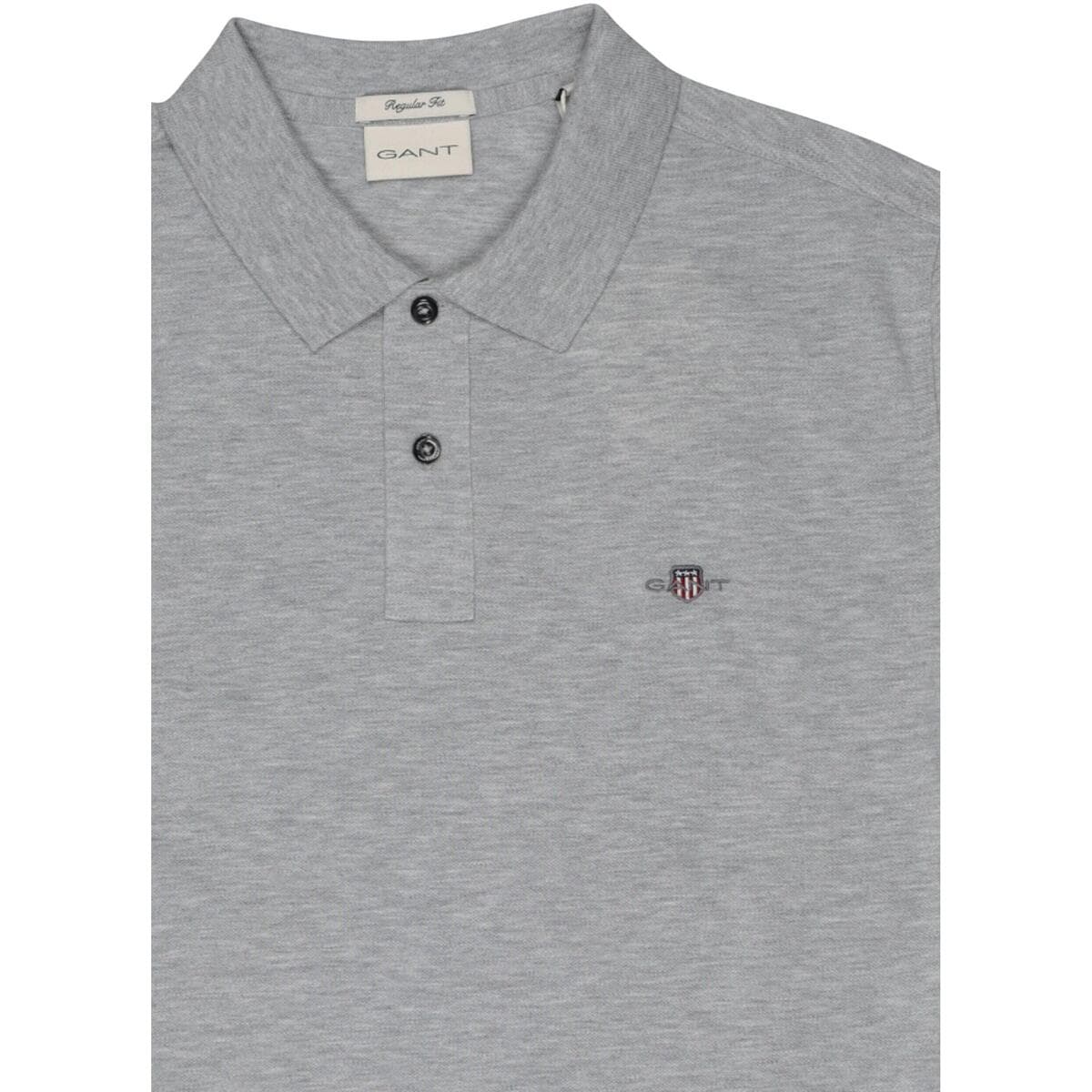 Men's Polo Shirts Gant Gray