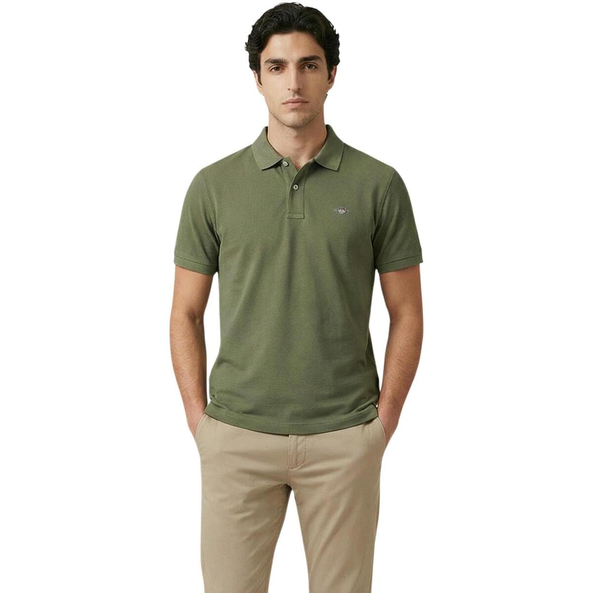 Men's Polo Shirts Gant Green