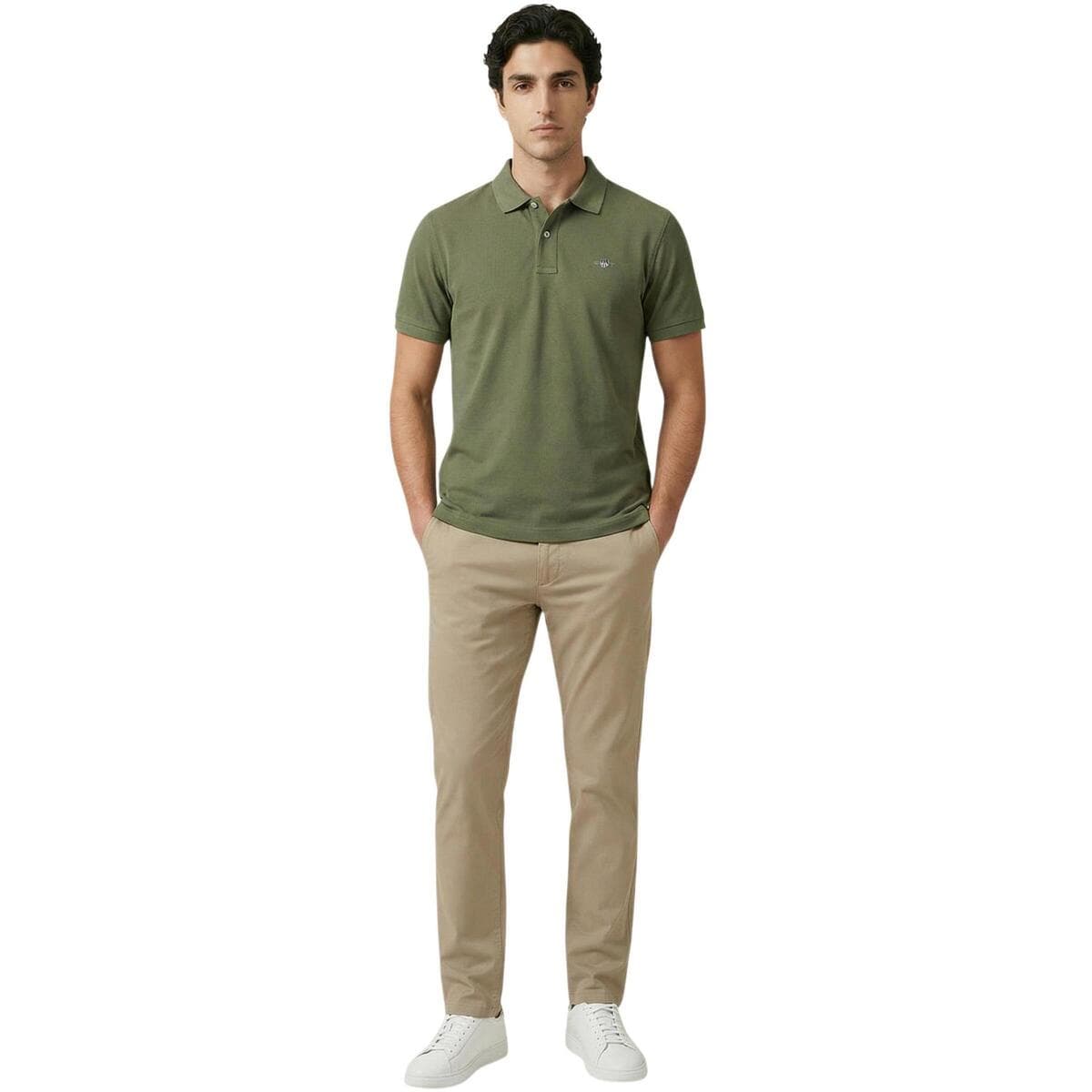 Men's Polo Shirts Gant Green