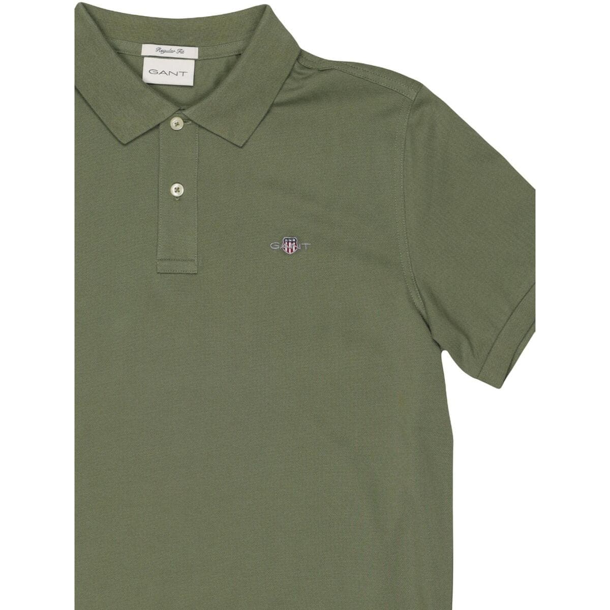 Men's Polo Shirts Gant Green