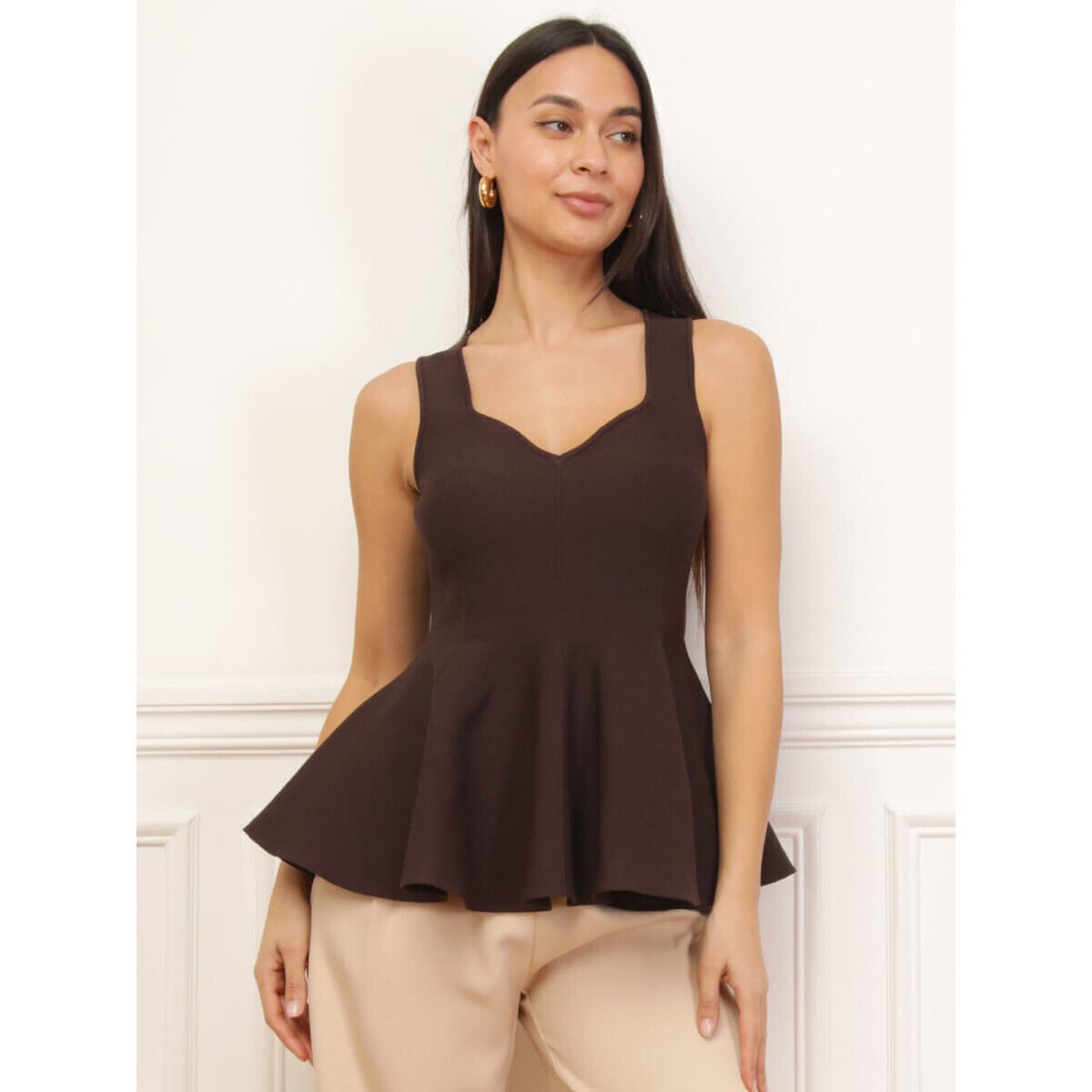 Women's T-Shirts La Modeuse Brown