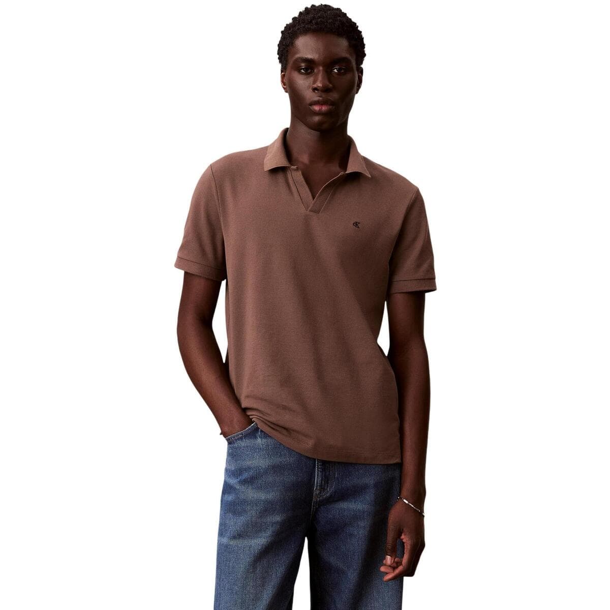 Men's Polo Shirts Calvin Klein Brown