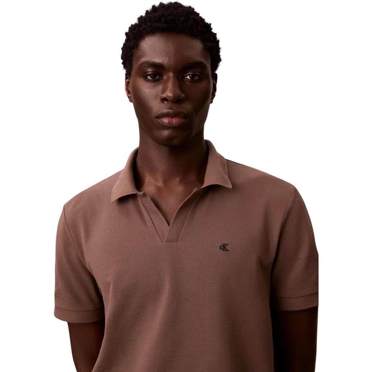 Men's Polo Shirts Calvin Klein Brown