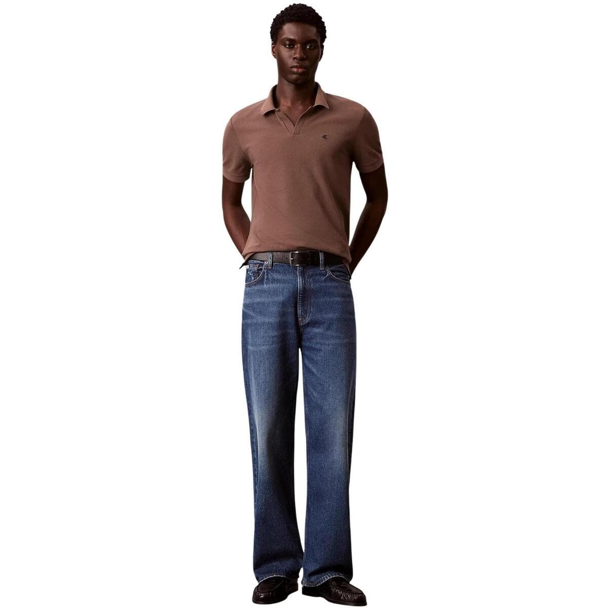 Men's Polo Shirts Calvin Klein Brown