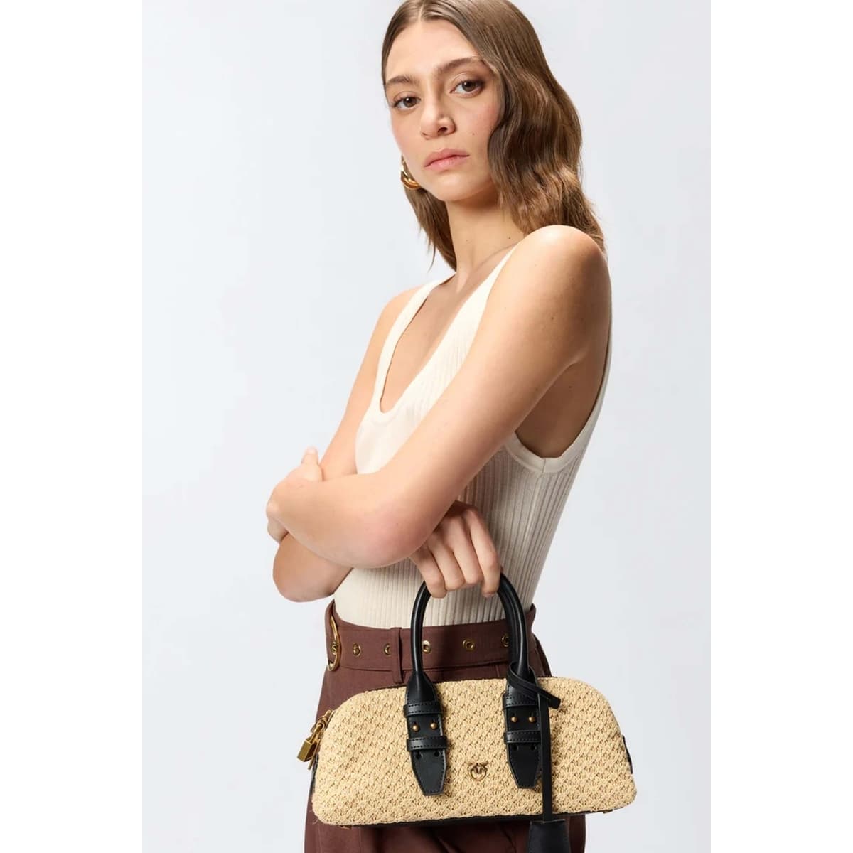Women's Handbags Pinko Brown