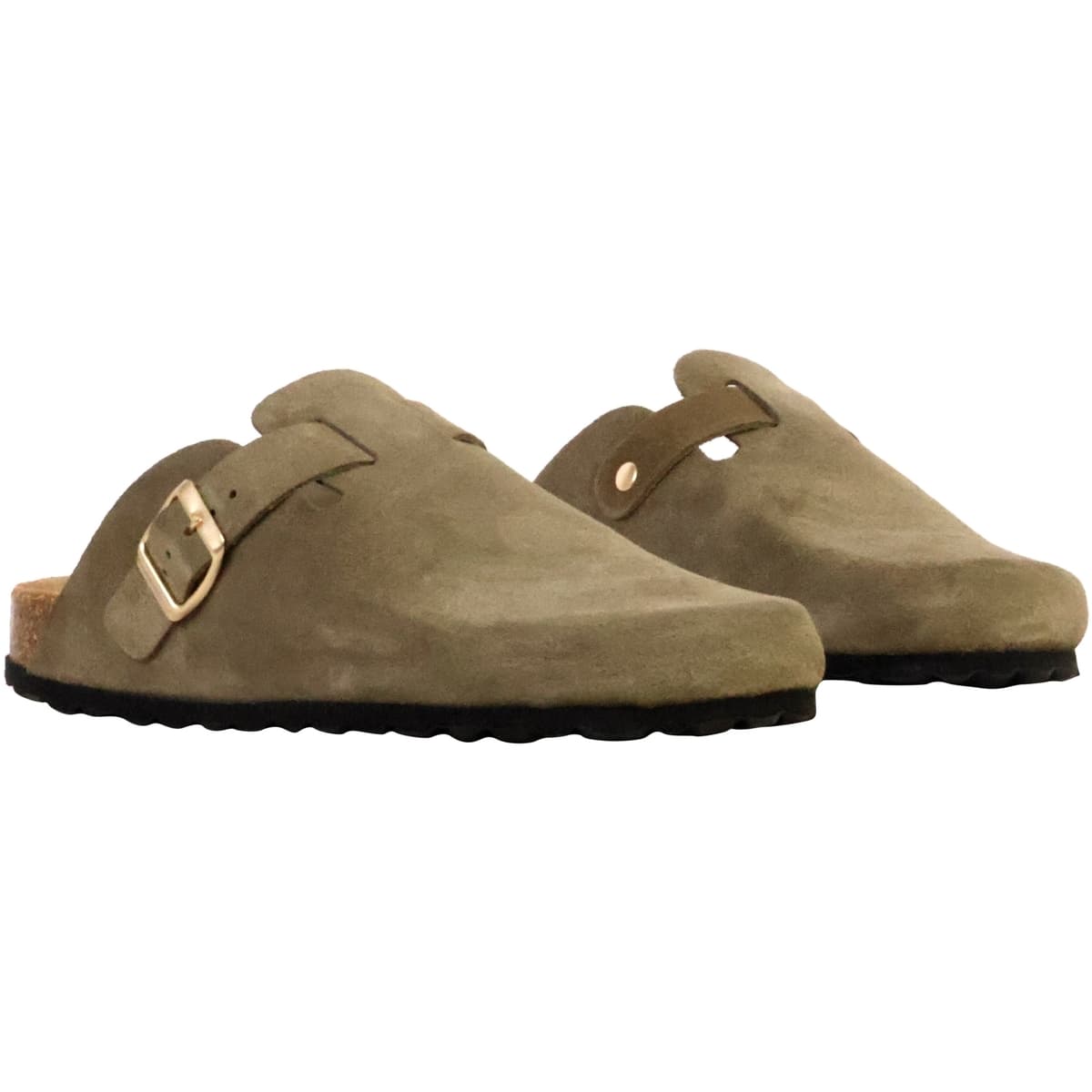 Women's Mules The Divine Factory Khaki
