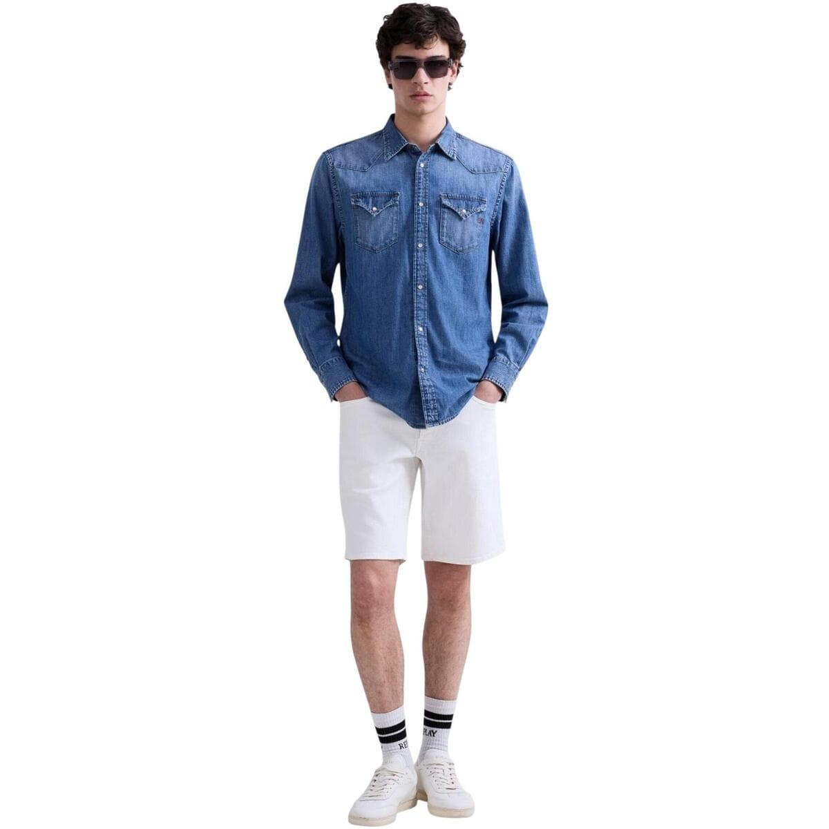 Men's Shirts Replay Blue
