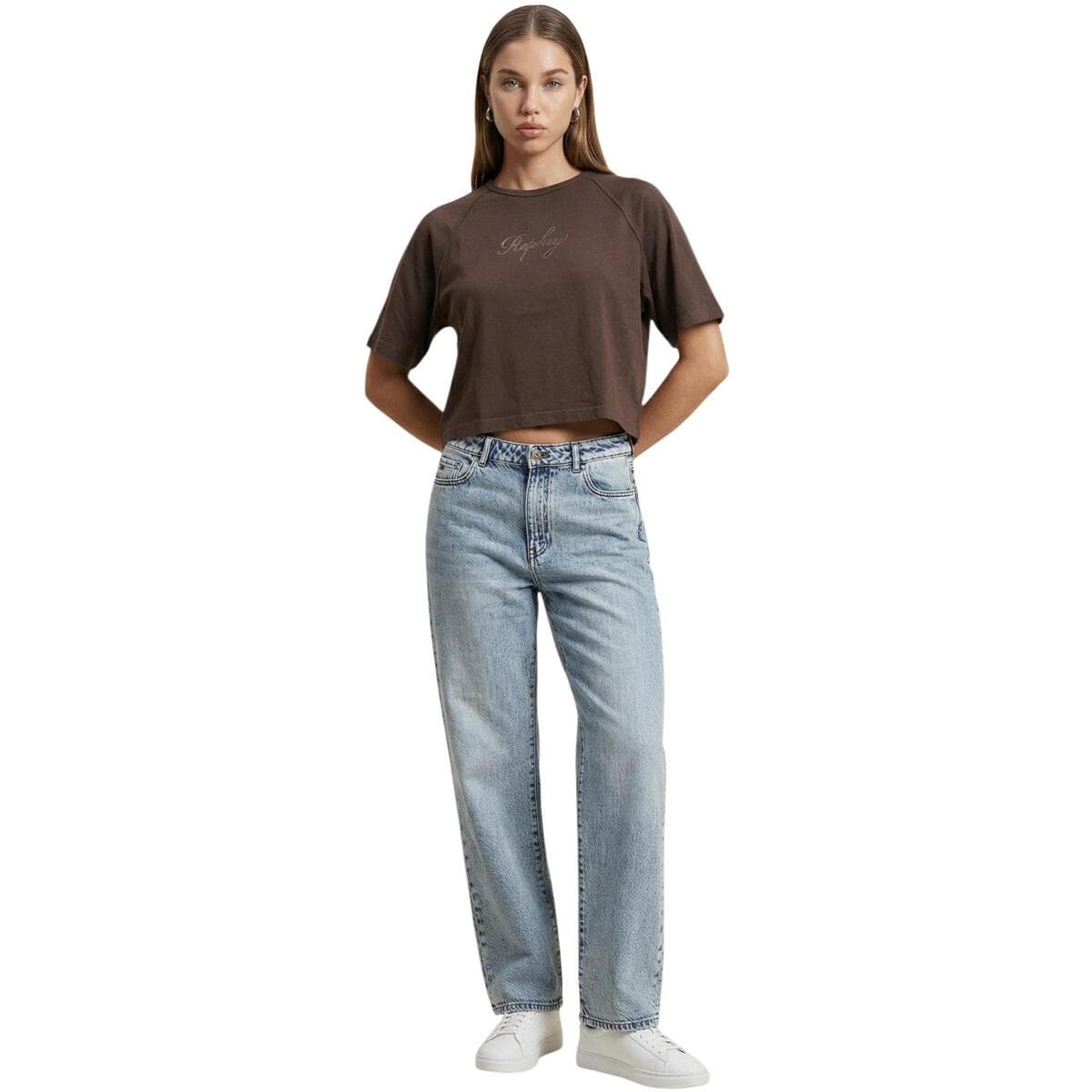 Women's T-Shirts Replay Brown