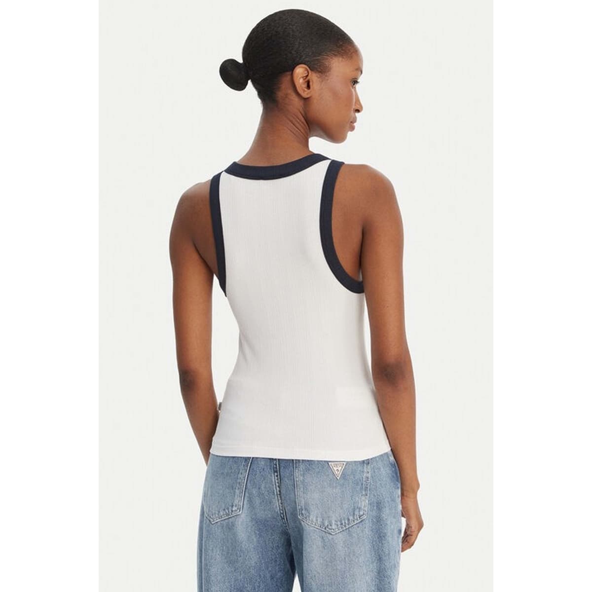 Women's Sleeveless Tops Guess White