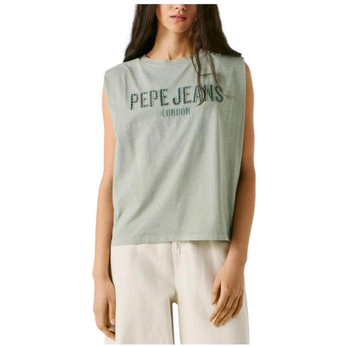 Women's Sleeveless Tops Pepe Jeans Green