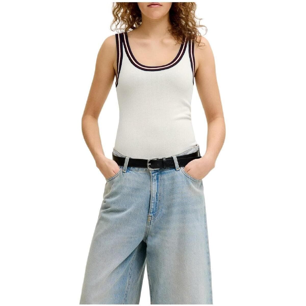 Women's Sleeveless Tops JJXX Beige