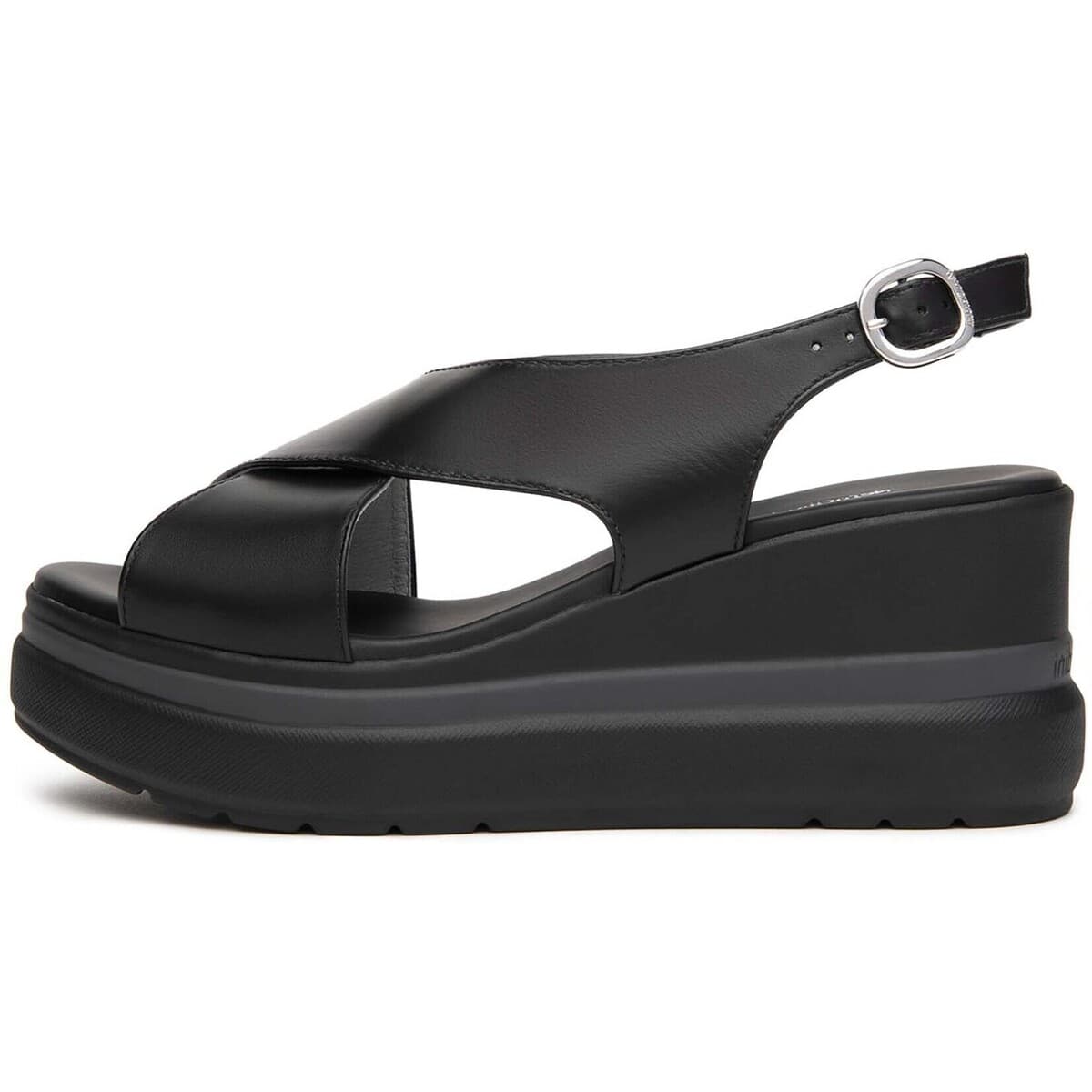 Σανδάλια με πλατφόρμα NeroGiardini Barolo Pu.Alicante P18383 N