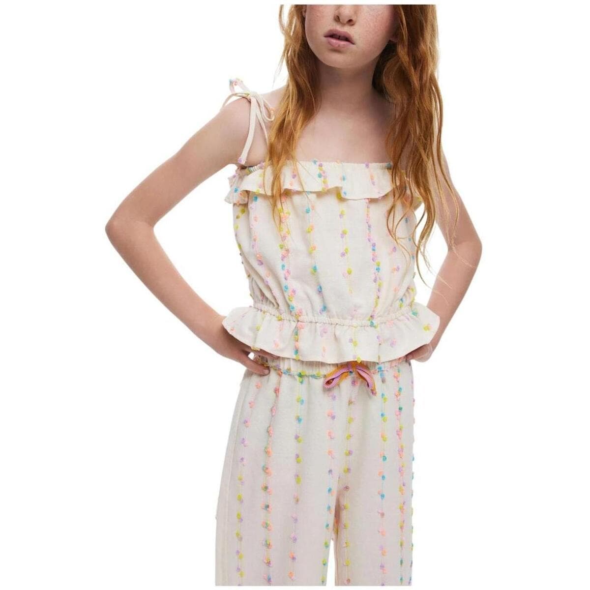 Girls' T-Shirts Desigual Beige