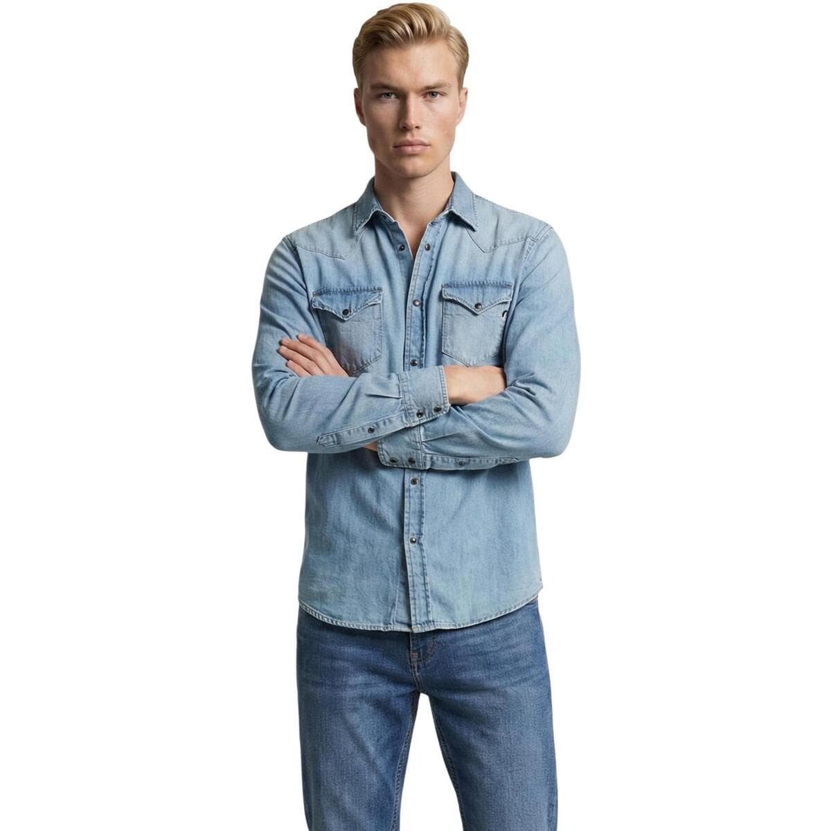 Men's Shirts Replay Blue