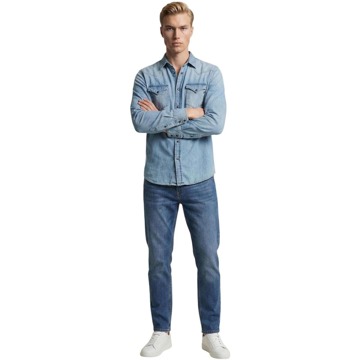 Men's Shirts Replay Blue